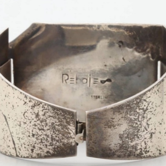 Rare Francisco Rebajes Estate STERLING SILVER Bracelet Earrings Comedy Tragedy - Picture 4 of 6